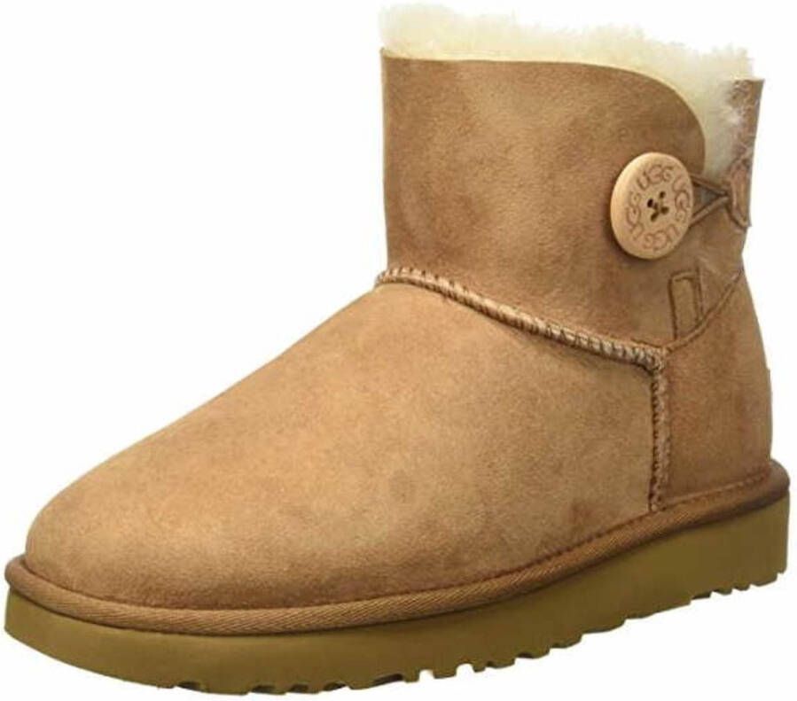 UGG Enkellaarsjes Dames Laarzen Damesschoenen Suède 1016422 Cognac