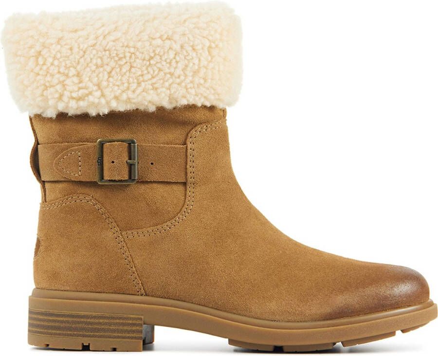 UGG Enkellaarsjes Dames Laarzen Damesschoenen Suède 1120773 Cognac