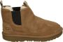 Ugg K Neumel Chelsea Schoolkind tiener gevoerde suède enkelboots camel Bruin Jongens Suede 32.5 - Thumbnail 2