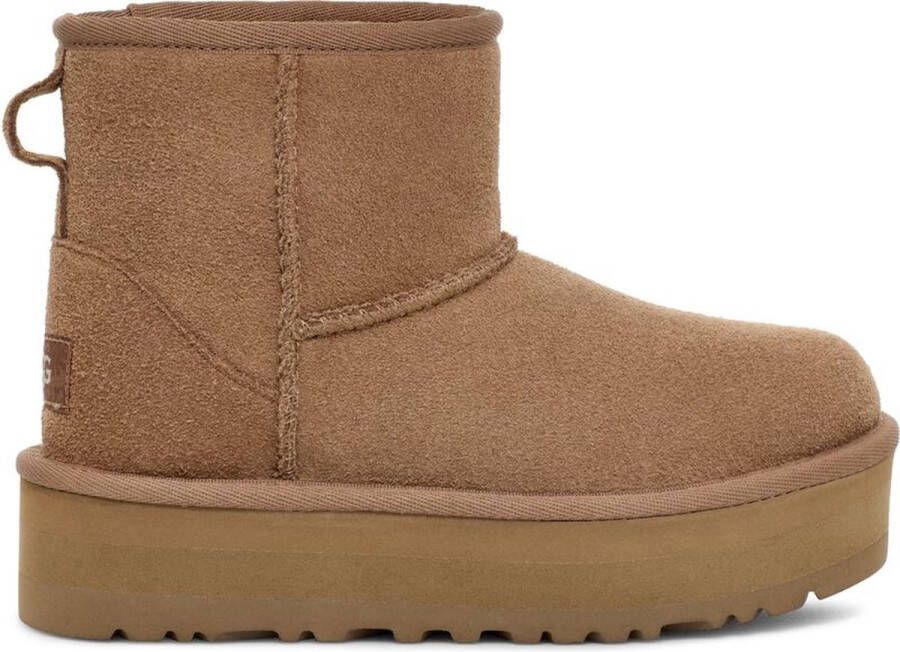 Ugg suède platform enkelboots camel Bruin Suede 33.5