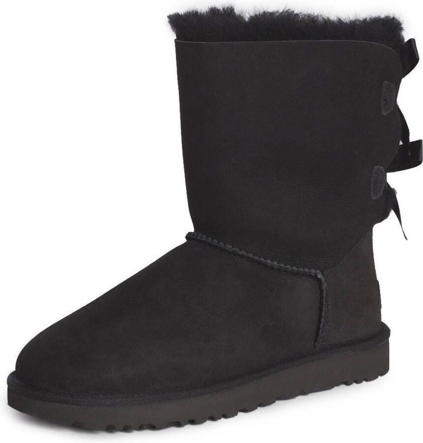 Ugg Dameslaarzen van omgekeerd schapenleer en suède voor herfst winter Black Dames - Foto 3