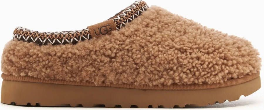 UGG Tasman Maxi Curly Chestnut Dames Pantoffels 1158356-CHE