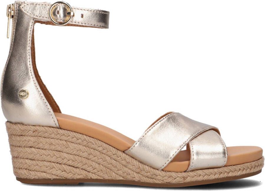 UGG W Eugenia Dames Sandalen Goud Metallic