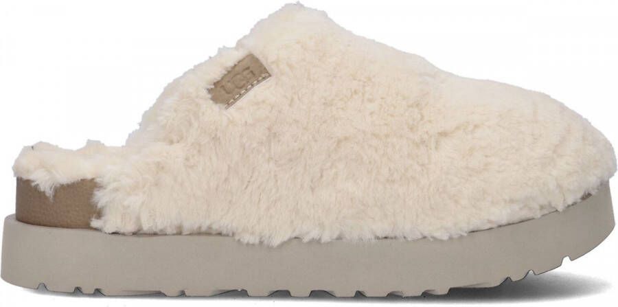 UGG W Fuzz Sugar Slide Pantoffels Sloffen Dames Wit