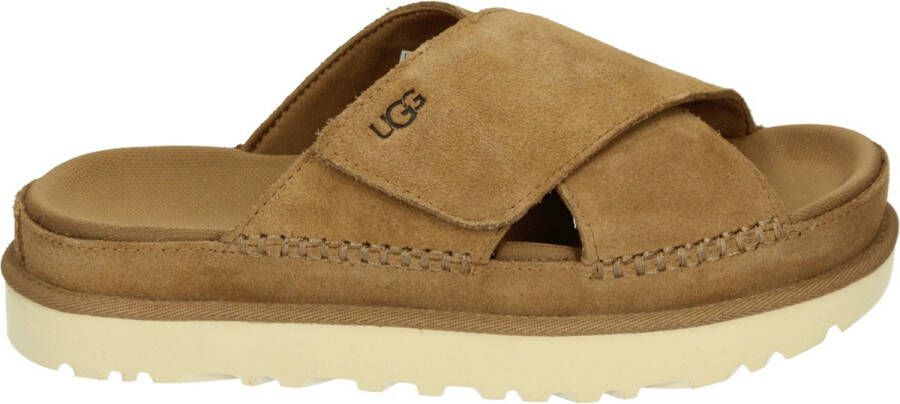 UGG GOLDENSTAR CROSS SLIDE Volwassenen Dames slippers Cognac