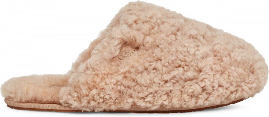 UGG W Maxi Curly Slide Dames Sloffen Sand