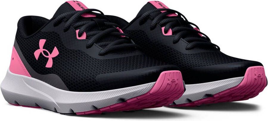 Under Armour BGS Surge 3 hardloopschoenen schoenen zwart roze Meisjes Mesh 36.5