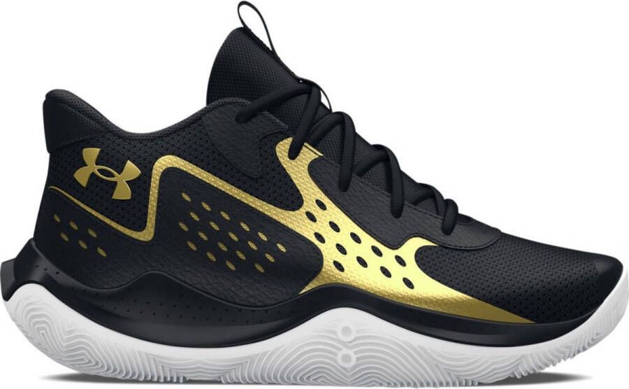 Under Armour GS Jet 23 Basketbal Schoenen Black 001 Black 001 Metallic Gold 777 Kinderen