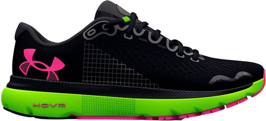 Under Armour HOVR Infinite 4 Hardloopschoenen Black Lime Surge Rebel Pink Heren