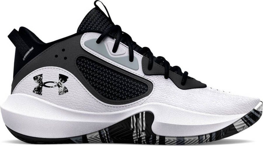 Under Armour Lockdown 6 Basketbal Schoenen White Black Kinderen