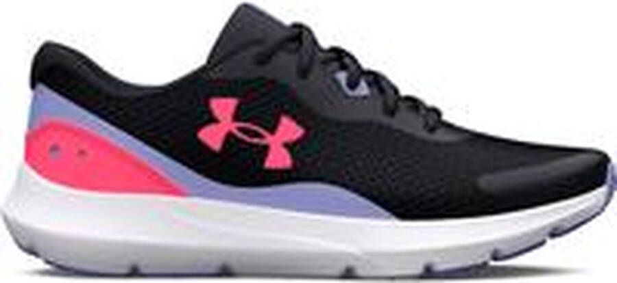 Under Armour BGS Surge 3 hardloopschoenen schoenen zwart roze Meisjes Mesh 37.5