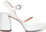 Unisa Witte Plateau Sandalen met Blokhak White Dames - Thumbnail 1