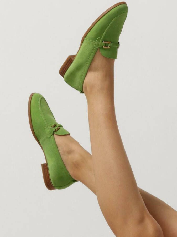 Unisa Daneri Loafers Instappers Dames Groen