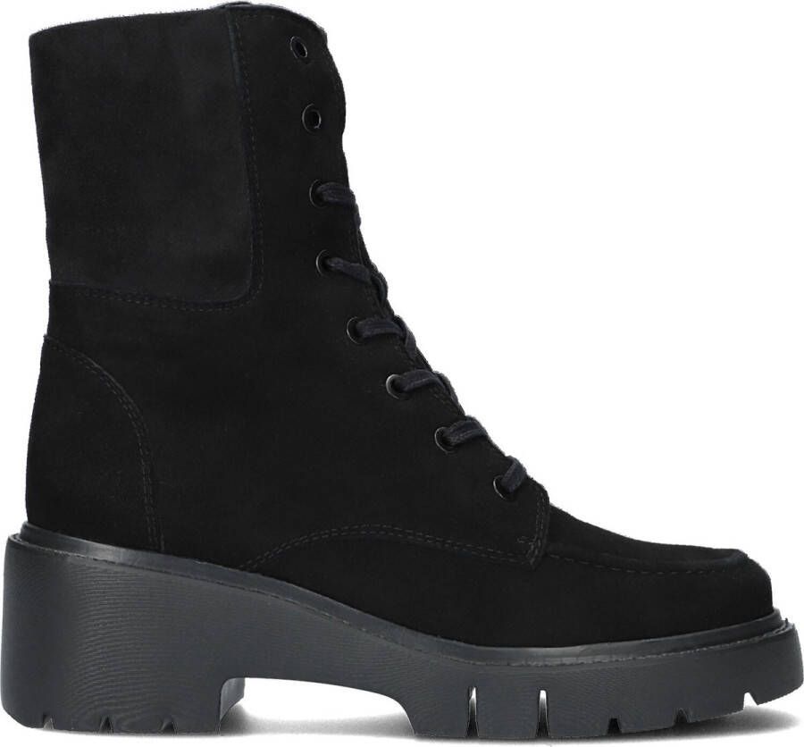 Unisa Jefis Veterboots Laarzen Met Veters Dames Zwart