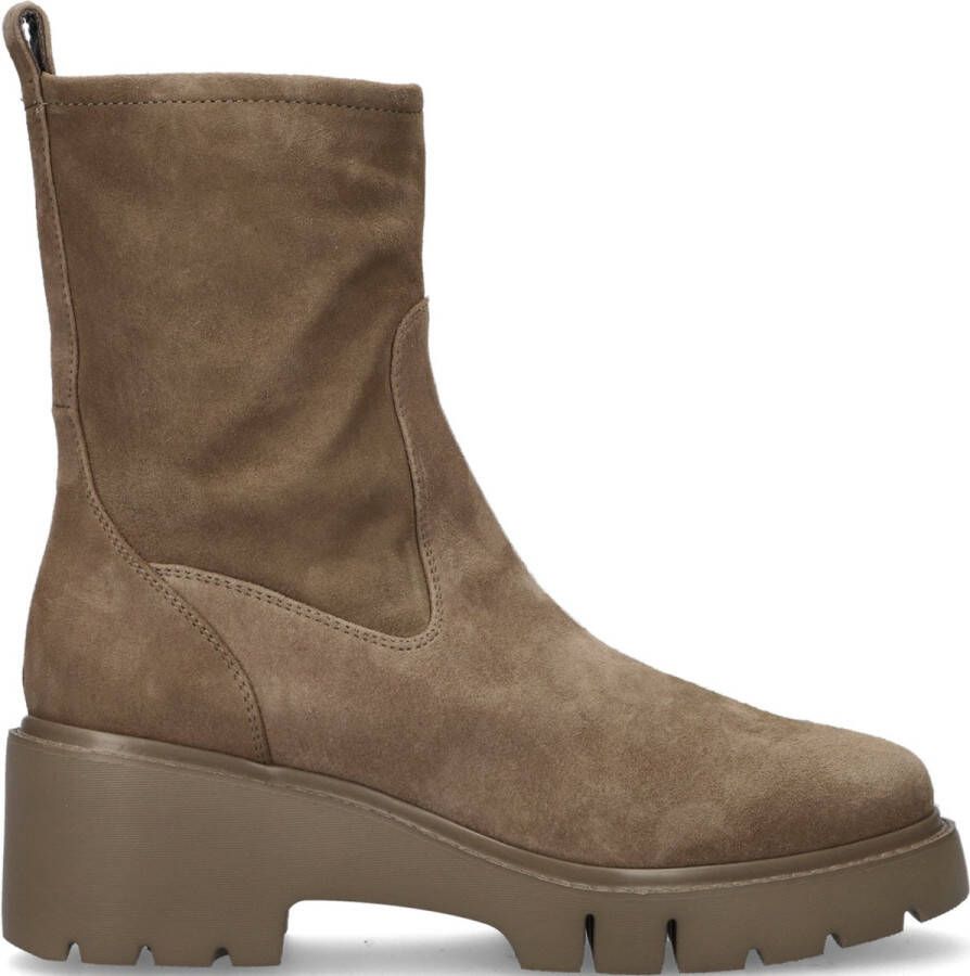 Unisa Jofo Enkelboots Enkellaarsjes Dames Taupe