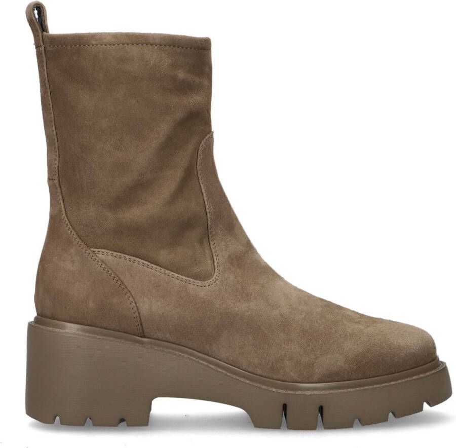 Unisa Jofo Enkelboots Enkellaarsjes Dames Taupe