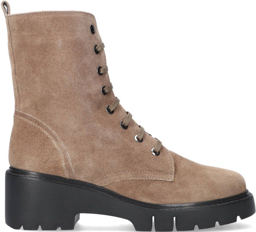 Unisa Jriso Veterboots Laarzen Met Veters Dames Taupe