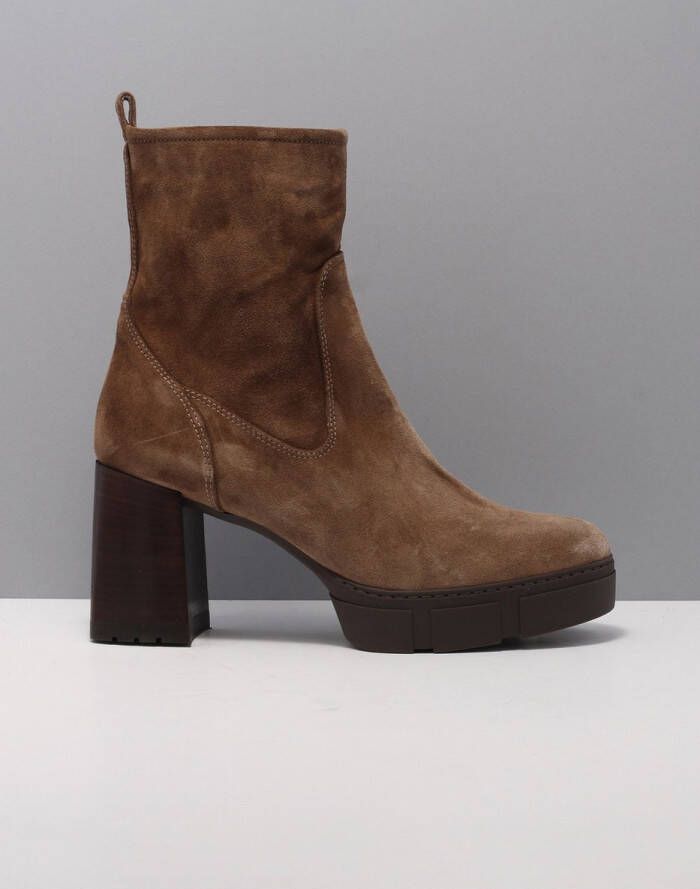 Unisa Kinton Enkellaarsjes Enkelboots Dames Taupe