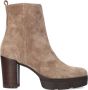 Bruin Tinten Kopsi Enkellaarsjes Enkelboots met rits Dames Taupe - Thumbnail 2