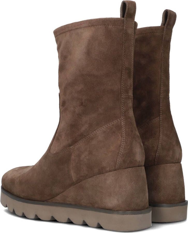 Unisa Leticia Enkellaarsjes Enkelboots met rits Dames Taupe