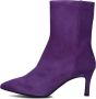 Unisa Loman Enkellaarsjes Enkelboots met rits Dames Paars - Thumbnail 2