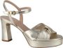 Unisa Onoa sandalette van leer met metallic finish - Thumbnail 2