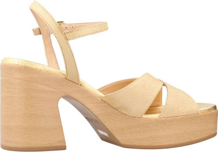 Unisa Beige Hoge Hak Sandalen voor Dames Beige Dames