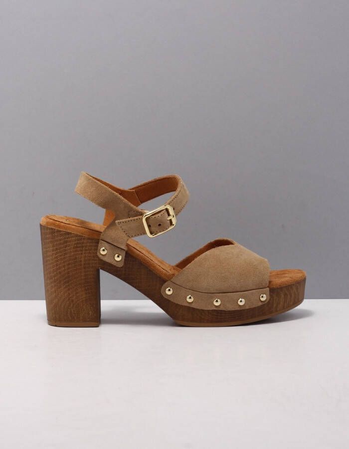 Unisa Taco Sandalen Dames Taupe