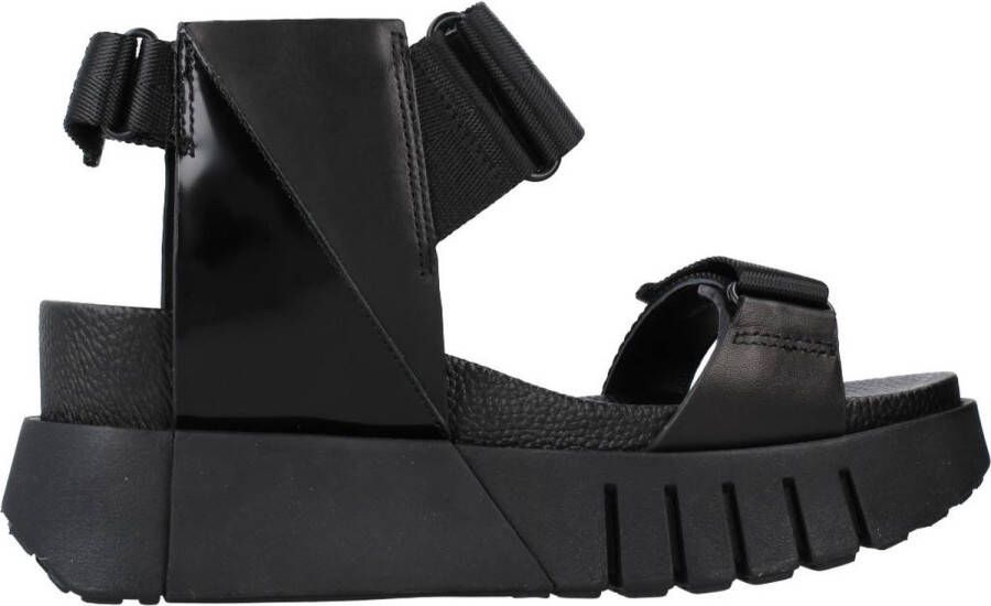 United Nude Delta Run Platte Sandalen Black Dames