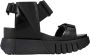 United Nude Delta Run Platte Sandalen Black Dames - Thumbnail 1