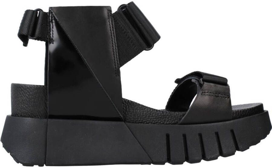 United Nude Delta Run Platte Sandalen Black Dames