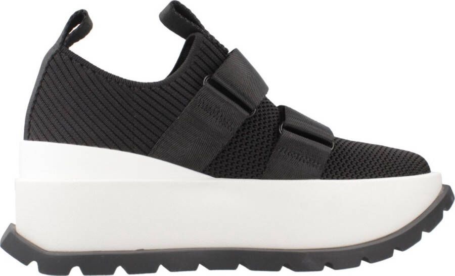 United Nude Zwarte Gebreide Sneakers met Verstelbare Banden Black Dames