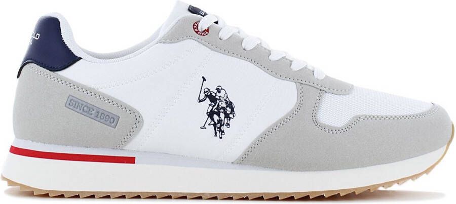 U.S. POLO ASSN. ALTENA Heren Sneakers Schoenen Wit 001A-WHI-BLU04