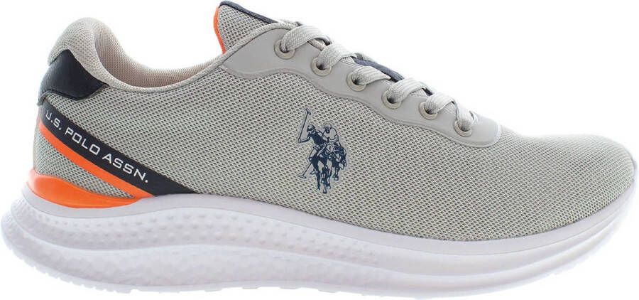 U.S. POLO ASSN. Contrasterende Details Grijze Sneaker Met Veters