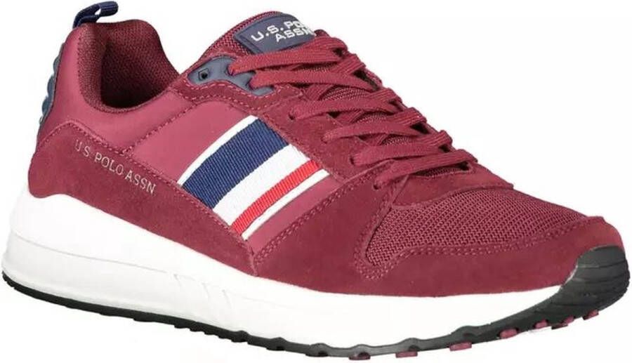 U.s. Polo Assn. Rode Nylon Sneaker met Contrasterende Details Multicolor Heren