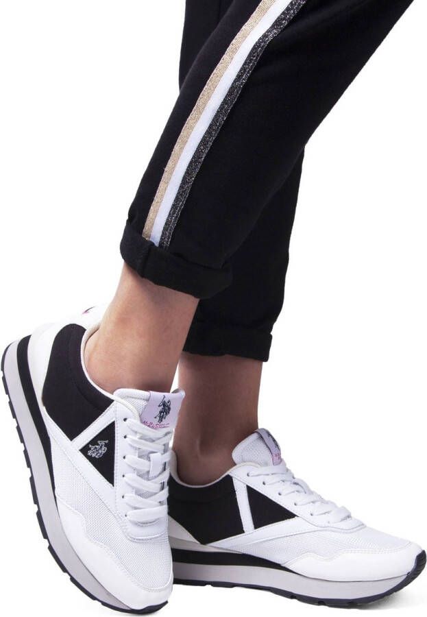 U.s. Polo Assn. Witte sneakers voor dames met sportief schoenontwerp Wit Dames