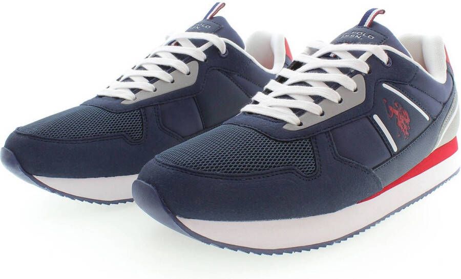 U.s. Polo Assn. Sports Sneakers met Contrasterende Accenten Blue Heren