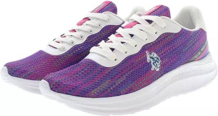 U.s. Polo Assn. Sportieve Paarse Veterschoenen met Contrastdetails Multicolor Dames