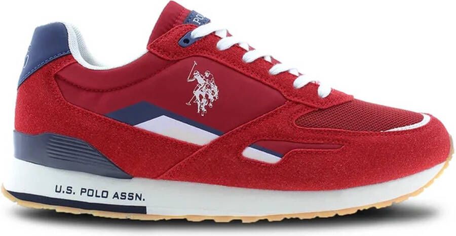 U.s. Polo Assn. Sportschoen met contrasterende details en logo Rood Heren