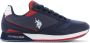 US Polo Assn U.S. POLO ASSN. Nobil Heren Sneakers Schoenen Blauw NOBIL003A-DBL-RED05 - Thumbnail 1