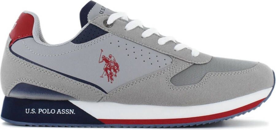 US Polo Assn U.S. POLO ASSN. Nobil Heren Sneakers Schoenen Grijs NOBIL003A-LGR001