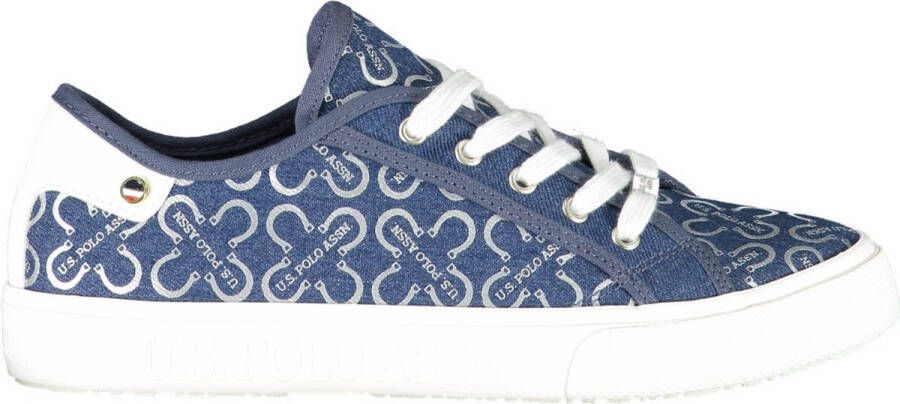 U.s. Polo Assn. Blauwe Sportieve Veterschoenen met Contrastdetails Blue Dames