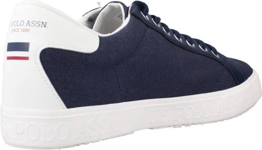 U.s. Polo Assn. Heren Lage Sneaker in Marineblauw Stof Blue Heren