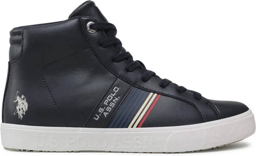 U.s. Polo Assn. Heren Hoge Sneakers in Blauw Eco Leer Blauw Heren