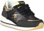 U.s. Polo Assn. Sportieve Zwarte Damessneakers met Logoprint Black Dames - Thumbnail 1