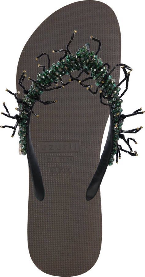 Uzurii Bahia Black dames slippers Army Green