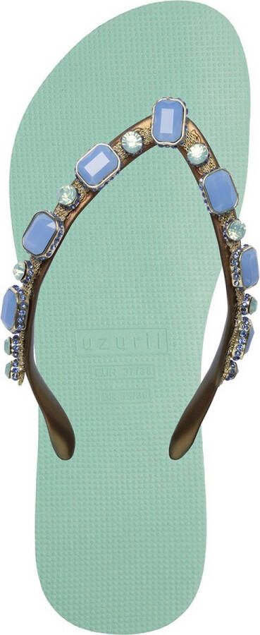 Uzurii Copa Cabana Blue Dames Slippers Mint Green | Aqua | Copa Cabana Blue