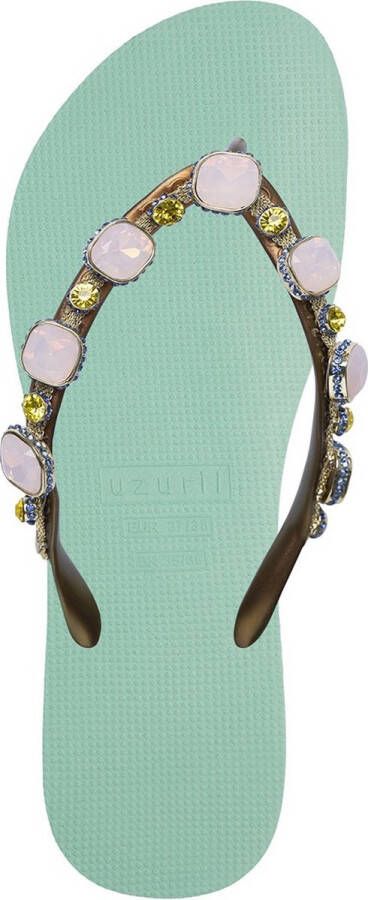 Uzurii Copa Cabana Pink dames slippers Mint green