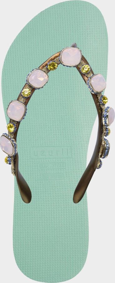 Uzurii Copa Cabana Pink dames slippers Mint green