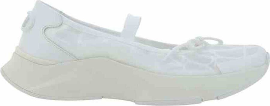 Valentino Garavani Sportieve Ballerina's met Elastische Band en Plateauzool White Dames